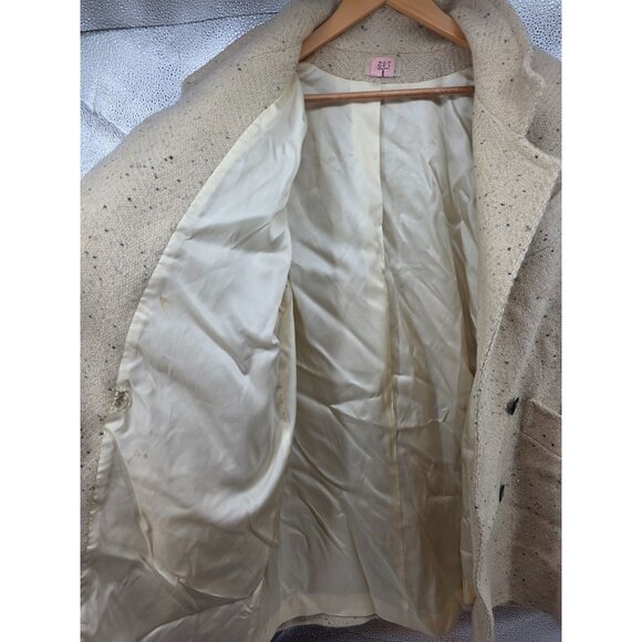 Vintage Fashions By Jill Womens Wool Coat Size L Beige - Picture 9 of 12